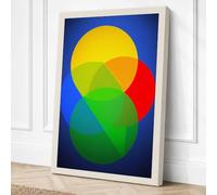 Color Theory Circles Canvas Wall Art Print 30x20 Inch (76 x 51 cm)
