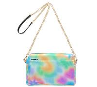 Color Tie-dye Crossbody Bags For Women Vegan Leather Purses Cross Body Bag Zip Shoulder Hand Bags