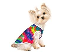 Color Tie Dye Print Pet T-Shirt Sleeveless Tank Top Fashion Gear Daily Wear Walking Playing Traveling