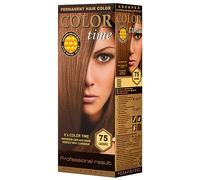 COLOR TIME | Permanent Gel Hair Dye Caramel Color 75 | Enriched with Royal Jelly and Vitamin C | Permanent Hair Color | Covers Gray Hair | 100 ML