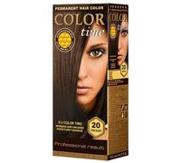 COLOR TIME | Permanent Gel Hair Dye Chocolate Color 20 | Enriched with Royal Jelly and Vitamin C | Permanent Hair Color | Covers Gray Hair | 100 ML