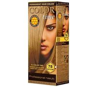 COLOR TIME | Permanent Gel Hair Dye Light Blonde Color 78 | Enriched with Royal Jelly and Vitamin C | Permanent Hair Color | Covers Gray Hair | 100 ML