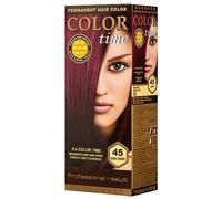 COLOR TIME | Permanent Gel Hair Dye Morello Color 45 | Enriched with Royal Jelly and Vitamin C | Permanent Hair Color | Covers Gray Hair | 100 ML