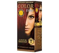 COLOR TIME | Permanent Gel Hair Dye Ruby Dream Color 66 | Enriched with Royal Jelly and Vitamin C | Permanent Hair Color | Covers Gray Hair | 100 ML