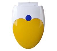 Color Toilet Seat with Built-in Potty Training Seat for Toddlers and Adults, Ergonomic Slow Close Toilet Lid Cover, Space Saving Toddler Toilet Seat,Blue,Elongated