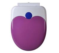 Color Toilet Seat with Built-in Potty Training Seat for Toddlers and Adults, Ergonomic Slow Close Toilet Lid Cover, Space Saving Toddler Toilet Seat,Blue,Elongated