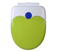 Color Toilet Seat with Built-in Potty Training Seat for Toddlers and Adults, Slow Close Toilet Lid Cover, Space Saving Toddler Toilet Seat,Blue,Elongated