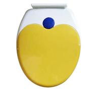 Color Toilet Seat with Built-in Potty Training Seat for Toddlers and Adults, Slow Close Toilet Lid Cover, Space Saving Toddler Toilet Seat,Blue,Elongated