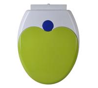 Color Toilet Seat with Built-in Potty Training Seat for Toddlers and Adults, Slow Close Toilet Lid Cover, Space Saving Toddler Toilet Seat,Blue,Elongated
