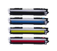 Color Toner Cartridge Compatible With HP For LaserJet Pro MFP M176n M176 M177fw M177 Printer Models CF350A CF351A CF352A CF353A Equivalent To 130A Series(Transparent 14x30mm)