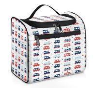 Color Train Travel Toiletry Bag for Women Men Kids Girls Boys 11.2 L Big Cosmetic Makeup Bag Hanging Wash Pouch Bag Toiletries Organizer Shower Bag