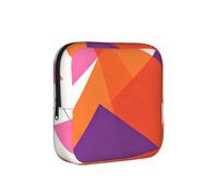Color Triangle Art Period Proof Storage Bag-Feminine Hygiene Travel Case for Sanitary Pads, Discreet Mensural Pouch for Purse Office