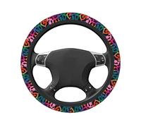 Color Tropical Leopard Print Car Stretch Steering Wheel Cover Universal 15 Inch,Anti-Slip Steering Wheel Covers, Breathable For Suvs Trucks