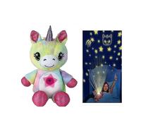 (Color unicorn) Creative Childrens Projection Night Light Plush Animal Night Light Cute Blue Puppy
