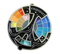 Color Wheel Fidget Spinner - 20-Hue Interactive Enamel Lapel Pin for Artists, Stress Relief Color Theory Tool(Pin)