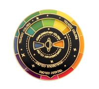 Color Wheel Lapel Pin - Rotatable Outfit Matching Brooch Accessory | Portable Style Coordination Tool Decorative Fashion Pin For Suits Dresses Hats Sweaters Bags Daily Wear