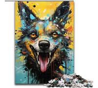 Color Wild Dog 1000 Piece Jigsaw Puzzles for Teenagers, Challenging Game for Is Ideal As A Gift for The Whole Family (50x75cm)