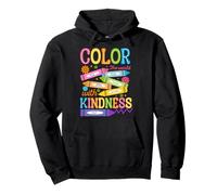 Color with Kindness Kindergarten Teacher School Grades Pullover Hoodie