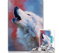 Color Wolf Jigsaw Puzzles for Teenagers 1000 Jigsaws,Challenging To Complete But Fun And Humorous Birthday Present,Gifts,Wall Art (50x75cm)