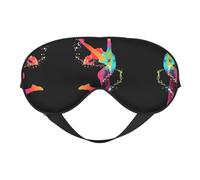 Color Woman Printing Reversible Design Sleep Mask, Ideal for Camping, Meditation & Shifts, Snug Fit,No Light Leakage