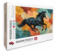 Color Wooden Jigsaw Puzzles 30x20in, Horse Jigsaw Puzzles 1000 Pieces for Adults with Box, Educational Challenging Game, Back Lettering Easy to Distinguish, Summer Gifts, Beautiful Decoration, C-5544