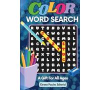 COLOR WORD SEARCH PUZZLE BOOK: Colorful designs for all ages. A cozy and cute gift.