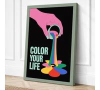 Color Your Life Modern Canvas Wall Art Print 24x16 Inch (61 x 41 cm)