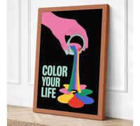 Color Your Life Modern Canvas Wall Art Print 30x20 Inch (76 x 51 cm)