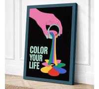 Color Your Life Modern Canvas Wall Art Print 30x20 Inch (76 x 51 cm)