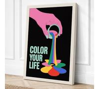 Color Your Life Modern Canvas Wall Art Print 36x24 Inch (91 x 61 cm)