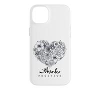 Color Your Own Floral Heart Positive Art Quotes Case for iPhone 14 Plus