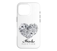 Color Your Own Floral Heart Positive Art Quotes Case for iPhone 16 Pro