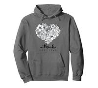 Color Your Own Floral Heart Positive Art Quotes Pullover Hoodie
