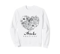 Color Your Own Floral Heart Positive Art Quotes Sweatshirt