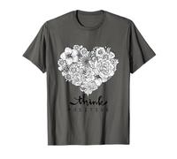 Color Your Own Floral Heart Positive Art Quotes T-Shirt