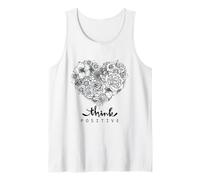 Color Your Own Floral Heart Positive Art Quotes Tank Top