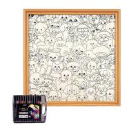 Color Your Own Puzzle for Kids - DIY Coloring Dog Picture Frame,Cute Table Decor Puzzle,for Animal Lovers Collectors Boys Family Gatherings Game Night Holiday Birthday Home