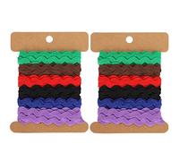 Color Zigzag Ribbon DIY Handmade Sewing Craft Material Bright Durable Polyester Ribbon for Wedding Dress Hat Decoration 2Pcs 8mm (3)