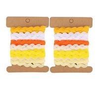 Color Zigzag Ribbon DIY Handmade Sewing Craft Material Bright Durable Polyester Ribbon for Wedding Dress Hat Decoration 2Pcs 8mm (7)