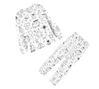 Colorable Pajamas for Kids Coloring pjs with Markers Color Your Own Pajamas for Kids Cute Sleepwear 2-Piece