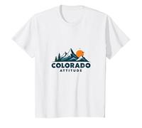 Colorado Attitude Mountain Adventure Outdoor Graphic T-Shirt, Kids, White, 10 Years