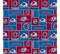 Colorado Avalanche Fabric - Officially Licensed NHL Colorado Avalanche Cotton Quilting Fabric by Sykel Enterprises, Precut Yardage for Sewing & Crafts Small Block