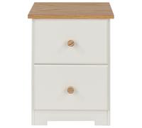Colorado Bedside Cabinet - 2 Drawer Petite - White