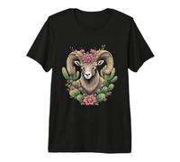 Colorado Bighorn and Claret Cup Cactus Premium T-Shirt