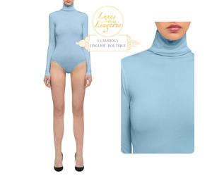 Colorado Body by Wolford Medium Icy Blue Turtleneck High Closed
