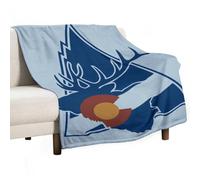 Colorado Deer White Mountains Flannel Blanket Throw 280g Lightweight Carpet Large Bed Blankets for Sofa Couch Bed