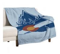 Colorado Deer White Mountains Flannel Blanket Throw 280g Lightweight Carpet Large Bed Blankets for Sofa Couch Bed