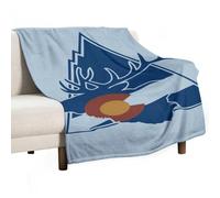 Colorado Deer White Mountains Flannel Blanket Throw 280g Lightweight Carpet Large Bed Blankets for Sofa Couch Bed