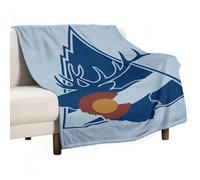 Colorado Deer White Mountains Flannel Blanket Throw 280g Lightweight Carpet Large Bed Blankets for Sofa Couch Bed