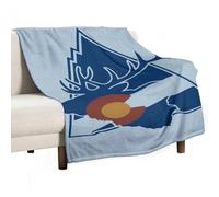 Colorado Deer White Mountains Flannel Blanket Throw 280g Lightweight Carpet Large Bed Blankets for Sofa Couch Bed